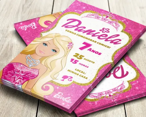 Convite Digital Barbie