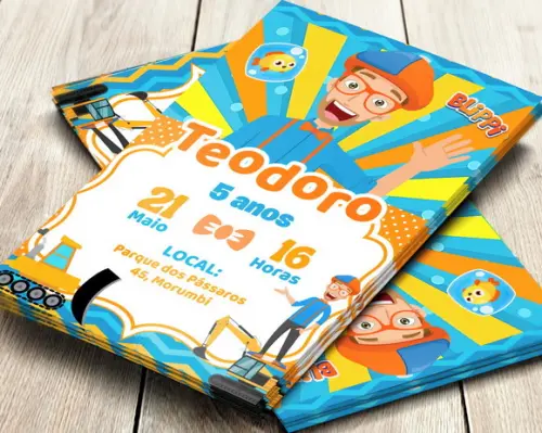 Convite Impresso Blippi