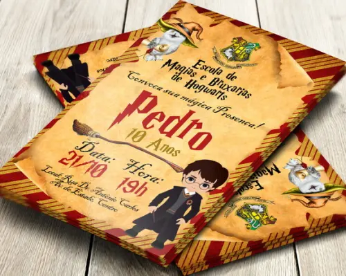 Convite Digital Harry Potter Cute