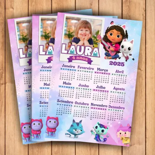 Calendário Casa Mágica da Gabby 2026 (imã de Geladeira)