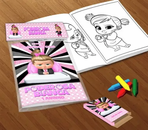 Kit Colorir Poderosa Chefinha (livrinho + Giz de Cera)