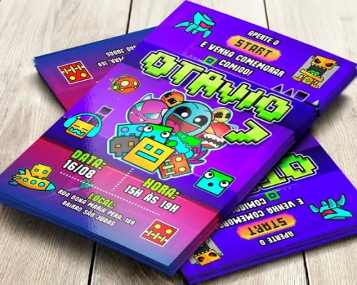 Convite Digital Geometry Dash