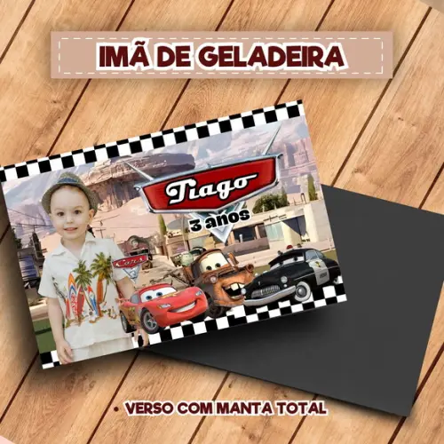 Imã de Geladeira Personalizado Carros Mcqueen