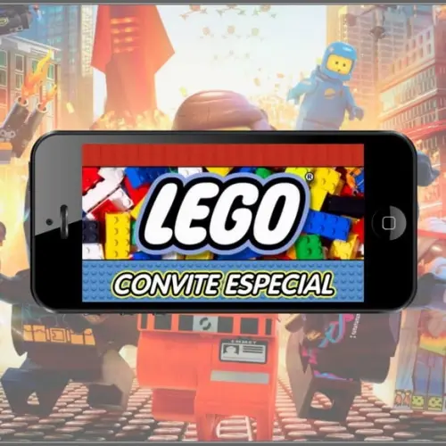 Convite de Aniversário Animado- Lego