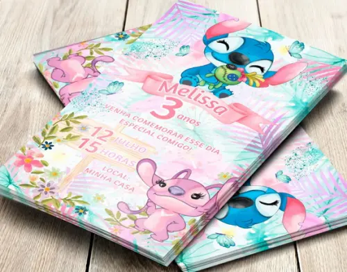 Convite Digital Lilo e Stitch