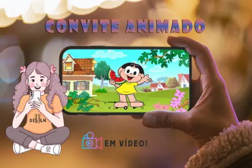 Convite De Aniversário Animado-magali