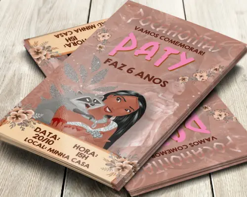 Convite Digital Pocahontas