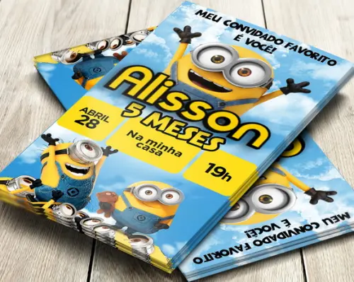 Convite Impresso Minions