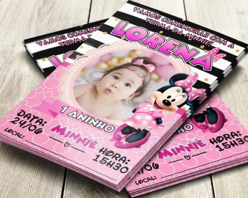 Convite Impresso Minnie