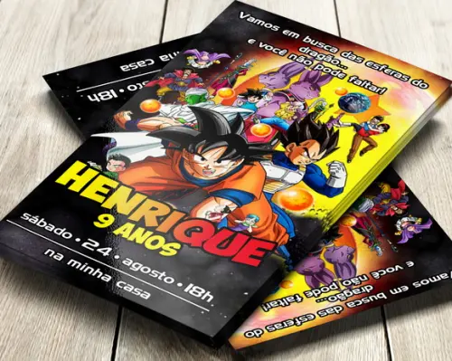 Convite Digital Dragon Ball Z