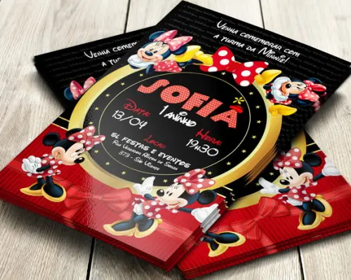 Convite Impresso Minnie