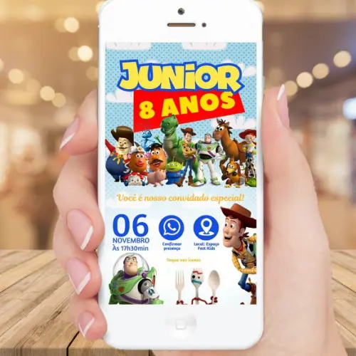 Convite Digital Interativo Toy Story
