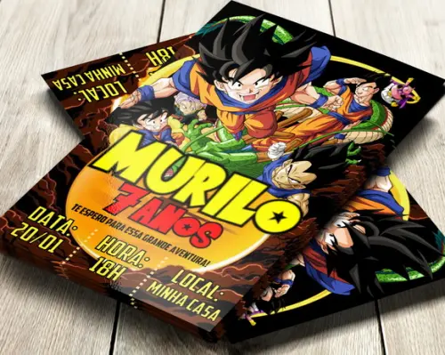 Convite Impresso Dragon Ball Z