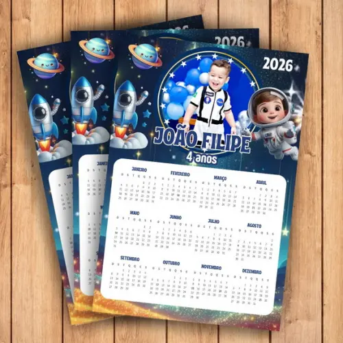 Calendário Astronauta 2026 (imã de Geladeira)