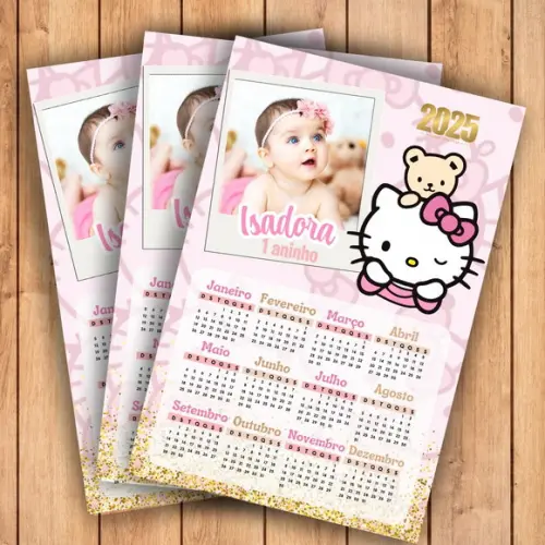 Calendário Hello Kitty 2026 (imã de Geladeira)