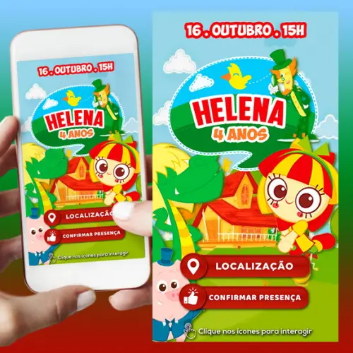 Convite Digital Interativo - Sítio do Picapau Amarelo