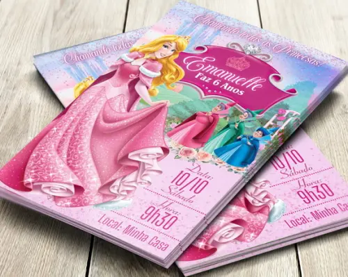 Convite Impresso Princesa Aurora