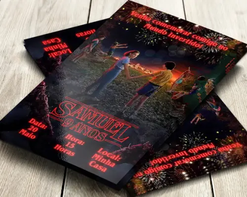 Convite Digital Stranger Things
