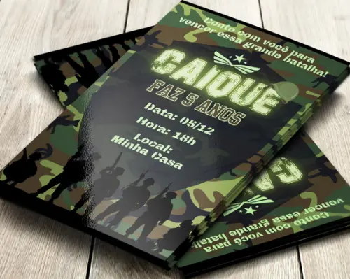 Convite Impresso Exército