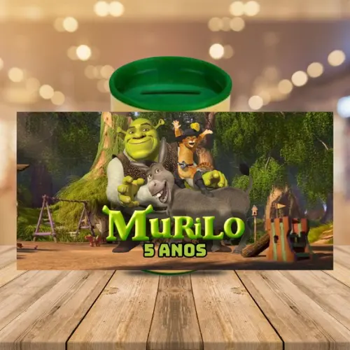 Adesivo para Cofrinho Shrek