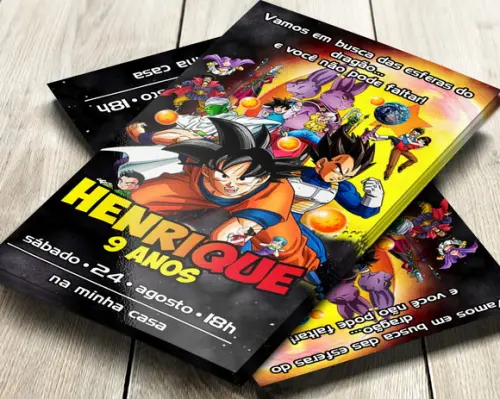 Convite Impresso Dragon Ball Z