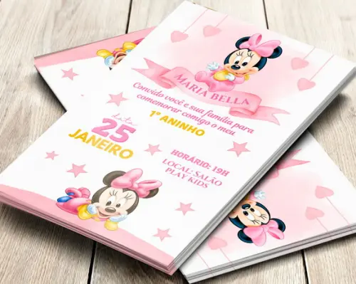 Convite Digital Minnie Baby