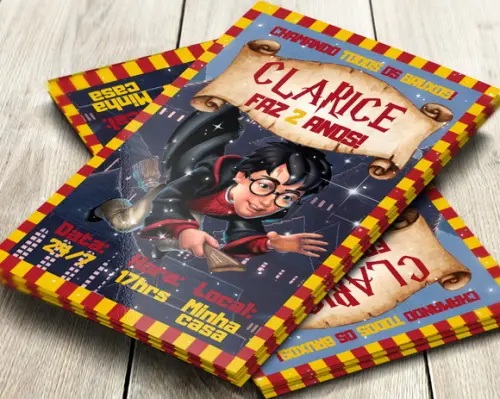 Convite Impresso Harry Potter