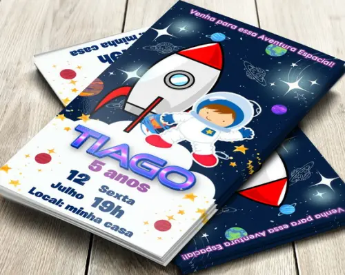 Convite Impresso Astronauta