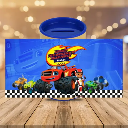 Adesivo para Cofrinho Blaze And The Moster Machines