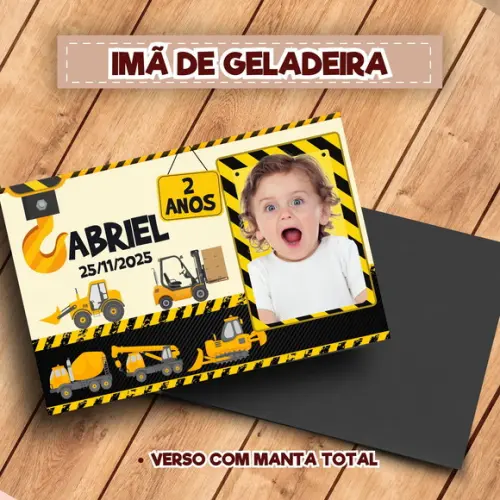 Imã de Geladeira Personalizado Construção