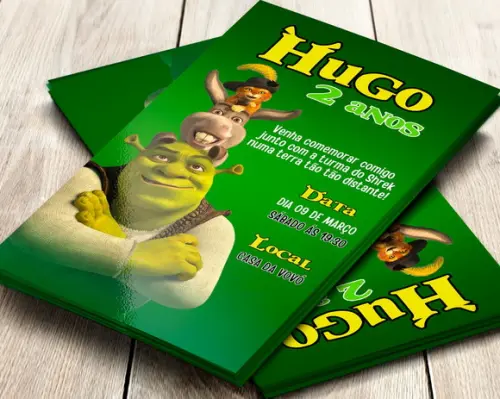 Convite Impresso Shrek