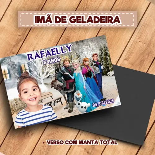 Imã de Geladeira Personalizado Frozen