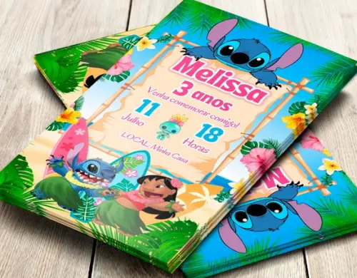 Convite Digital Lilo e Stitch