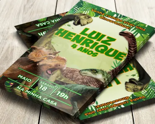 Convite Digital Dinossauro