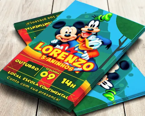 Convite Digital Turma do Mickey