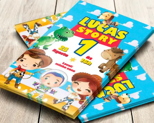Convite Impresso Toy Story Cute