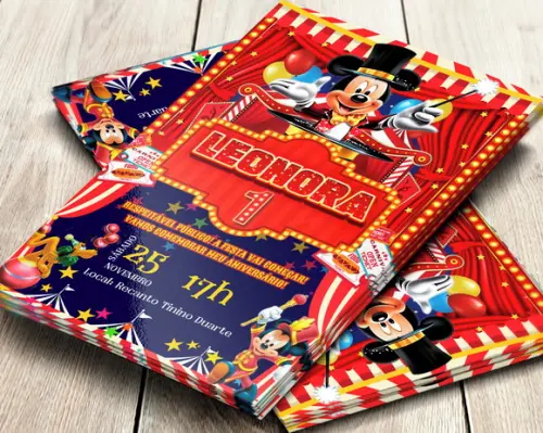Convite Digital Circo do Mickey