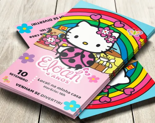 Convite Digital Hello Kitty