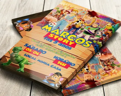 Convite Impresso Toy Story