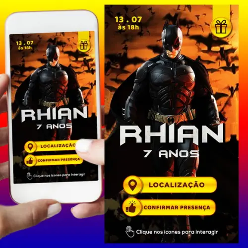 Convite Digital Interativo Batman
