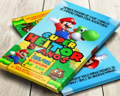 Convite Digital Super Mario