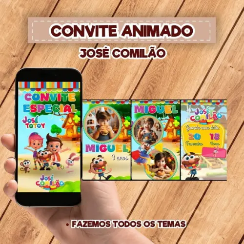 Convite Animado José Comilão