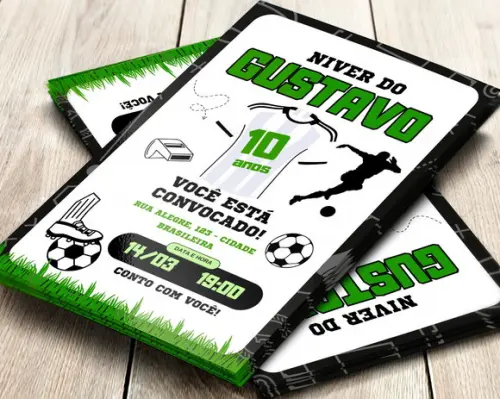 Convite Impresso Futebol