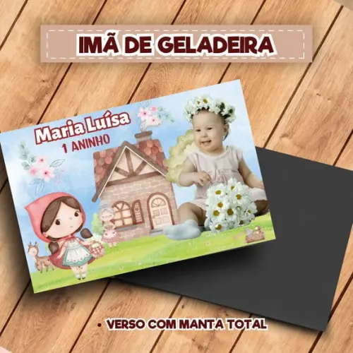 Imã de Geladeira Personalizado Chapeuzinho Vermelho