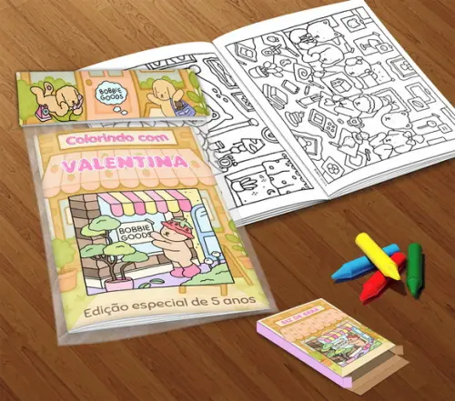 Kit Colorir Bobbie Goods (livrinho+giz)