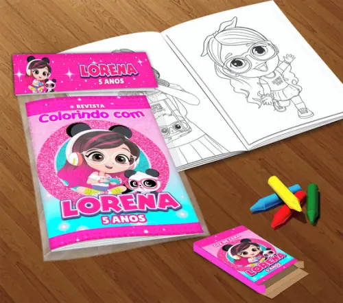 Kit Colorir Luluca (livrinho + Giz de Cera)