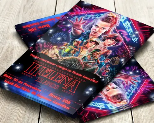 Convite Digital Stranger Things