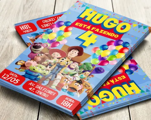 Convite Impresso Toy Story