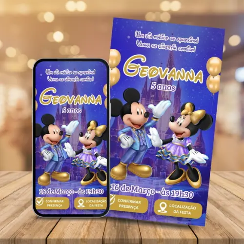 Convite Digital Interativo Mickey