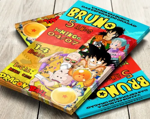 Convite Impresso Dragon Ball Z